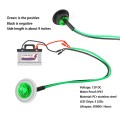 10 PCS MK-118 3/4 inch Metal Frame Car / Truck 3LEDs Side Marker Indicator Lights Bulb Lamp (Green L