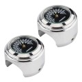 2 PCS Motorcycle 22-25mm Handlebar Thermometer (Black)