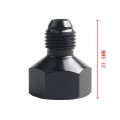 AN10 to AN6 Male and Female Connector Conversion Screw Oil Cooler Conversion Reducer Adapter (Black)