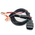 OBD II Car ECU Emergency Power Supply Cable Memory Saver with Alligator Clip-On Cigarette Lighter Po