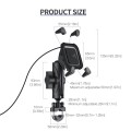 ZH-1558A2 Motorcycle Handlebar X-shape Aluminum Alloy Qi Wireless Charging Phone Holder