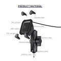 ZH-1558C2 Motorcycle M8 Ball Joint X-shape Aluminum Alloy Qi Wireless Charging Phone Holder