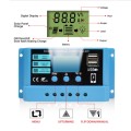 20A Solar Charge Controller 12V / 24V Lithium Lead-Acid Battery Charge Discharge PV Controller