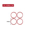 4 PCS Set for Honda CRV 2007-2011 Carbon Fiber Car Door Horn Ring Decorative Sticker,Left and Right