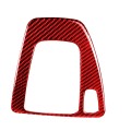 For BMW 3 Series E90 Carbon Fiber Car Gear Position Panel Decorative Sticker, Left Drive (Red)