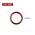 For BMW 3 Series E90 Carbon Fiber Car One-button Start Decorative Sticker, Left and Right Drive(Red)