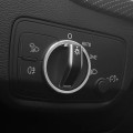 Car Headlight Switch Ring Trim Sticker Decoration for Audi Q2(Silver)
