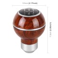 Universal Car Wood Texture Metal Gear Shift Knob (Silver)