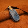 For Buick Car Cowhide Leather Key Protective Cover Key Case, Six Keys Version (Blue)