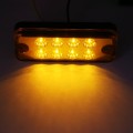4 PCS 10-30V 8LED Car Tail Light Side Lamp (Yellow Light)