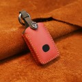 For Mazda New Style Car Cowhide Leather Key Protective Cover Key Case (Red)