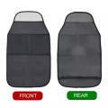 2pcs Car Rear Seat Protection Children Anti-kick Pad with Storage Bags Seat Back Anti-dirty Pad