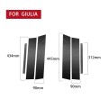 For Alfa Romeo Giulia Carbon Fiber Car B / C / Middle Pillar Door Window Decorative Sticker,Left and