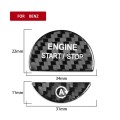 For Mercedes-Benz C/S Class 2022 Style Car Carbon Fiber One-click Start Button Decorative Sticker,Le