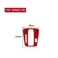 For Honda CRV 2007-2011 Carbon Fiber Car Gear Indicator Frame Decorative Sticker,Left Drive (Red)