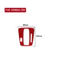 For Honda CRV 2007-2011 Carbon Fiber Car Gear Indicator Frame Decorative Sticker,Right Drive (Red)
