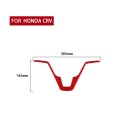 For Honda CRV 2007-2011 Carbon Fiber Car Steering Wheel Decorative Sticker, Left Drive (Red)