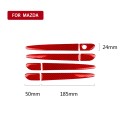 Car Carbon Fiber without Hole Outside Door Handle Decorative Sticker for Mazda CX-5 2017-2018, Left