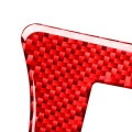 Car Carbon Fiber Handbrake Panel Decorative Sticker for Toyota RAV4 2006-2013, Left Drive (Red)