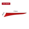 Car Carbon Fiber Dashboard Left Side Decorative Sticker for Infiniti Q50 2014-2020, Left Drive (Red)