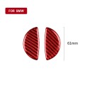 Car Carbon Fiber Door Handle Decorative Sticker for BMW Mini, Left and Right Drive Universal (Red)
