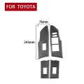 Car Carbon Fiber Window Lift Decorative Sticker for Toyota Corolla / Levin 2014-2018, Left Drive