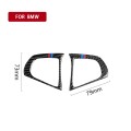 2 in 1 Car Carbon Fiber Steering Wheel Button 3-color B Decorative Sticker for BMW G01 X3 2018-2020
