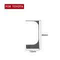 Carbon Fiber Car Cup Holder Frame Decorative Sticker for Toyota Tundra 2014-2018, Left Driving