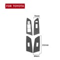 4 PCS / Set Carbon Fiber Car Glass Lift Switch Ring Decorative Sticker for Toyota Tundra 2014-2018,