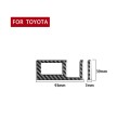 2 PCS / Set Carbon Fiber Car Headlight Switch Ring Decorative Sticker for Toyota Tundra 2014-2018, L