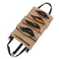 Car Auto Multi-function Canvas Storage Bag Portable Tool Bag Hanging Pocket Bag (Khaki)