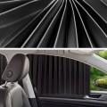 2 PCS Car Auto Sunshade Curtains Windshield Cover for the Front Seat (Black)
