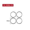 4 PCS / Set Carbon Fiber Car Door Horn Ring Decorative Sticker for Honda CRV 2007-2011,Left and Righ