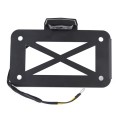 Motorcycle American Cruise Retro License Plate Holder with Light