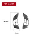 2 PCS Car Carbon Fiber Steering Wheel Decorative Sticker for Mazda RX8 2004-2008, Left and Right Dri