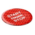 Car Carbon Fiber Engine Start Button Decorative Cover Trim for Toyota Highlander (Red)