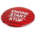 Car Carbon Fiber Engine Start Button Decorative Cover Trim for Honda CRV 2017-2019 (Red)