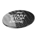 Car Carbon Fiber Engine Start Button Decorative Cover Trim for Mazda CX-8 (Black)