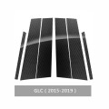 Car Carbon Fiber B Pillar Decorative Sticker for Mercedes-Benz GLC 2015-2019, Left and Right Drive U