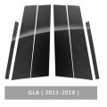 Car Carbon Fiber B Pillar Decorative Sticker for Mercedes-Benz GLA 2013-2018, Left and Right Drive U