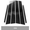 Car Carbon Fiber B Pillar Decorative Sticker for BMW E46, Left and Right Drive Universal