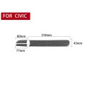 3 in 1 Car Carbon Fiber Front Passenger Seat Storage Box Decorative Sticker for Honda Civic 8th Gene