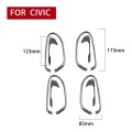 8 in 1 Car Carbon Door Handle Decorative Sticker for Honda Civic 8th Generation 2006-2011, Left and