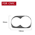 Car Carbon Fiber Rear Water Cup Holder Decorative Sticker for Honda Civic 8th Generation 2006-2011,
