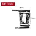 8 in 1 Car Carbon Fiber Automatic Gear Panel Set Decorative Sticker for Honda Civic 8th Generation 2