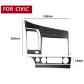 3 in 1 Car Carbon Fiber Central Control Navigation Panel Decorative Sticker for Honda Civic 8th Gene