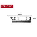 2 in 1 Car Carbon Fiber Air Conditioning Button Panel Decorative Sticker for Honda Civic 8th Generat
