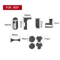 10 in 1 Car Carbon Fiber Gear Console Water Cup Holder Decorative Sticker for Jeep Wrangler JK 2007-