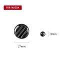 One Set Car Carbon Fiber Multimedia Knob Decorative Sticker for Mazda 3 / 6 / CX-9 / CX-5, Left and