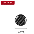 One Set Car Carbon Fiber Central Control Multimedia Knob Decorative Sticker for Mazda 3 / 6 / CX-9 /